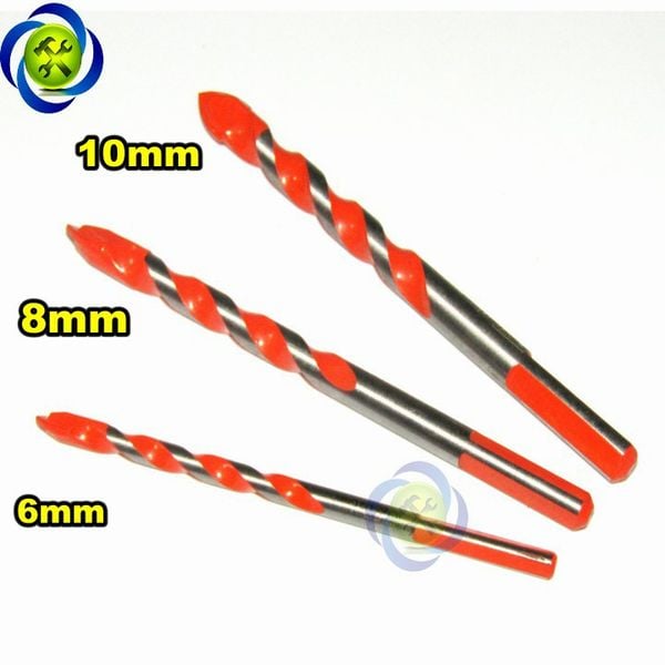 3 mũi khoan gạch men L+R+T LRT006810 6mm - 8mm - 10mm
