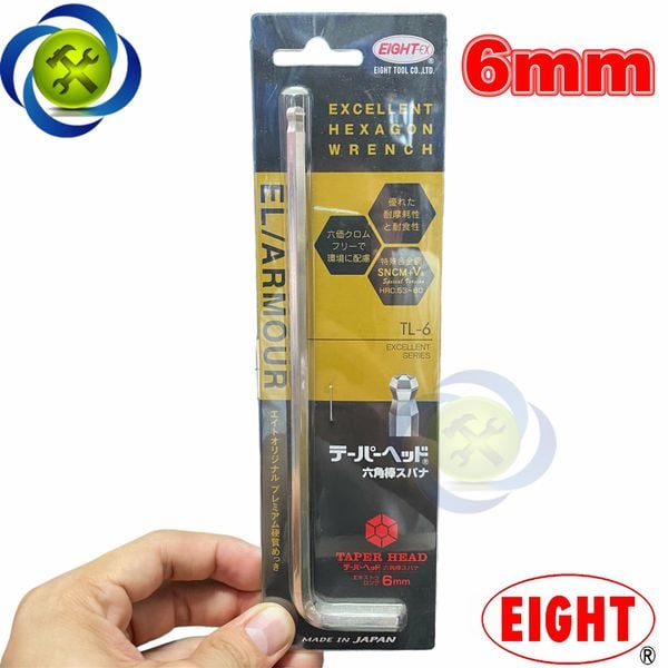 Lục giác nhật chữ L 6mm EIGHT TL-6 made in JAPAN chiều dài 180mm