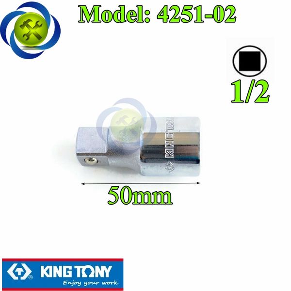 Đầu nối dài 1/2 Kingtony 4251-02 dài 50mm đầu vuông 12.7mm