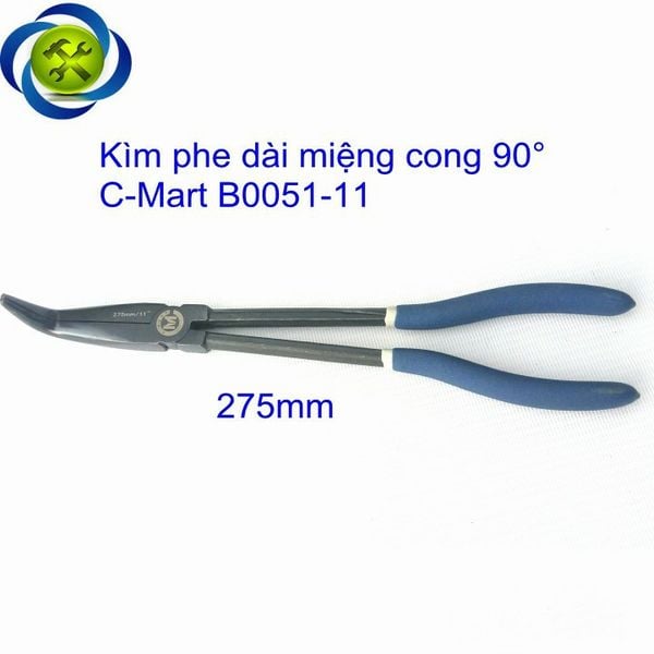 Kìm phe dài miệng cong 90° C-Mart B0053-11 275mm