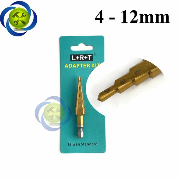 Mũi khoan tháp thẳng đuôi lục giác 4-12mm L+R+T LRT-KT01