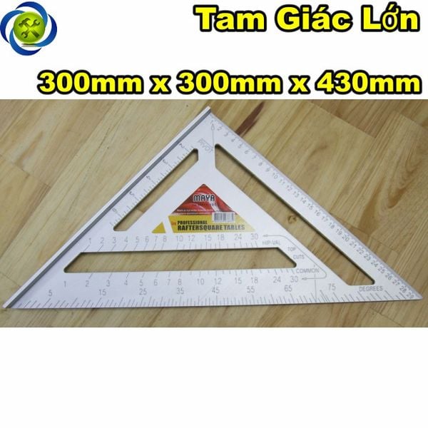 Thước tam giác nhôm lớn 300mm x 300mm x 430mm