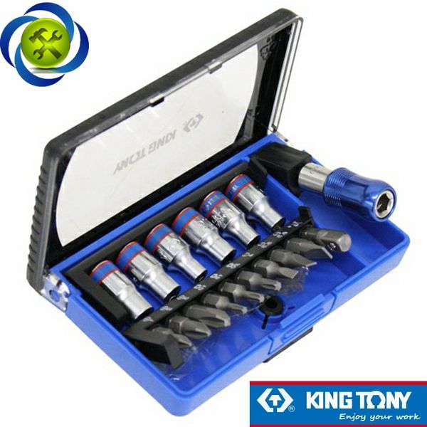 Bộ đầu tuýp 1/4 và đầu vít 17 chi tiết Kingtony 2517MR