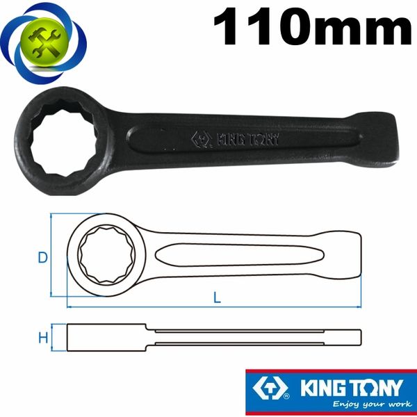 Cờ lê vòng đóng 110mm Kingtony 10B0-B0 dài 440mm