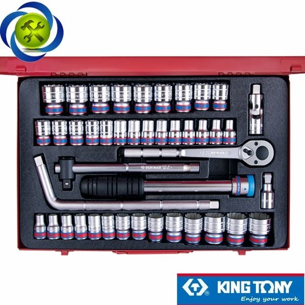 Bộ tuýp 1/2 inch 43 chi tiết hệ inch & hệ mét Kingtony 4044CR