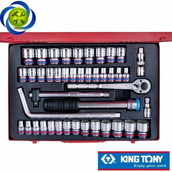 Bộ tuýp 1/2 inch 43 chi tiết hệ inch & hệ mét Kingtony 4544CR