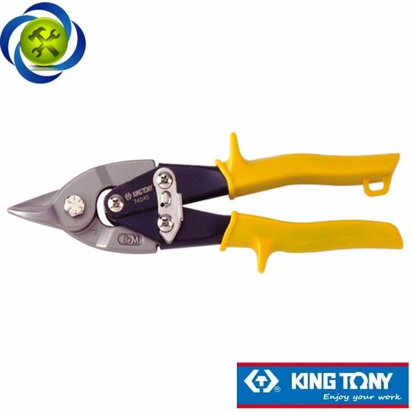 Kéo cắt tôn mũi thẳng Kingtony 74040 cán vàng dài 230mm