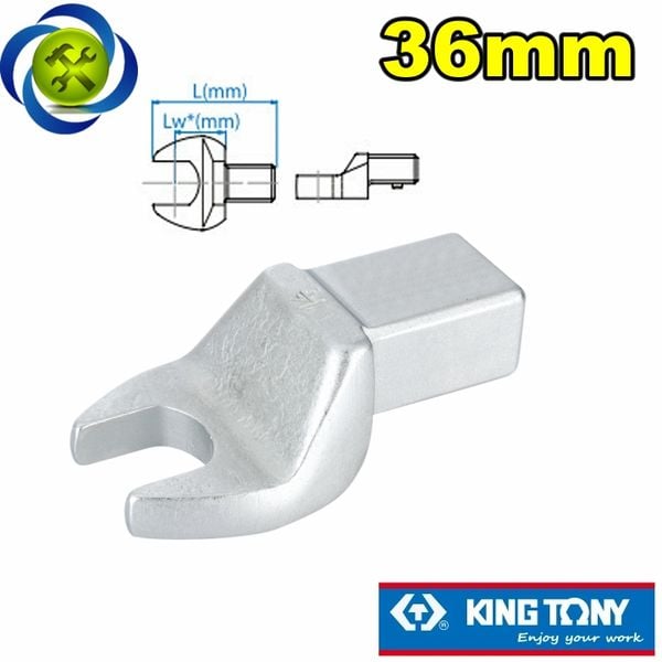 Đầu mở cho cờ lê lực Size 36mm chuôi gắn 14 x 18mm Kingtony 34501236M