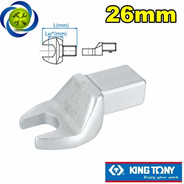 Đầu mở cho cờ lê lực Size 26mm chuôi gắn 14 x 18mm Kingtony 34501226M