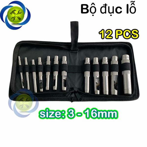 Bộ đục lỗ Đài Loan 12 chi tiết 3-16mm ĐL-316