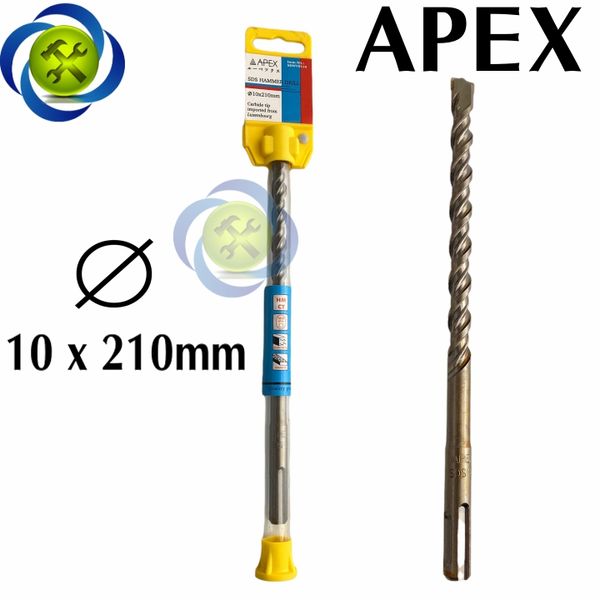 Mũi khoan bê tông 10mm APEX SDWV0310 10 x 210mm loại đầu gài