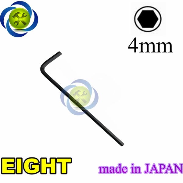 Lục giác chữ L 4mm JAPAN Eight 008-4 loại 2 đầu bằng kích thước 4mm x 25mm x 110mm