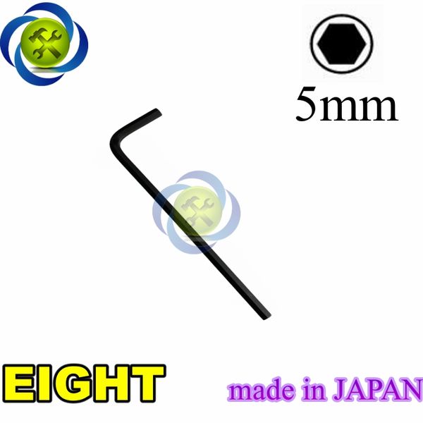 Lục giác chữ L 5mm JAPAN Eight 008-5 loại 2 đầu bằng kích thước 5mm x 28mm x 120mm