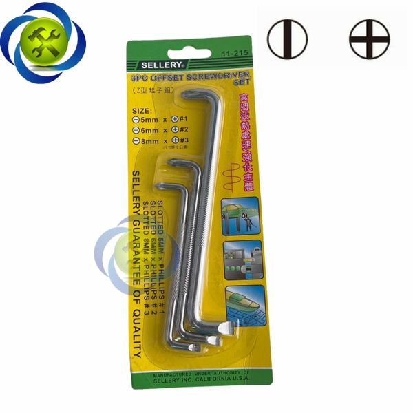 Bộ vít mũi cong Sellery 11-215 gồm 3 cây