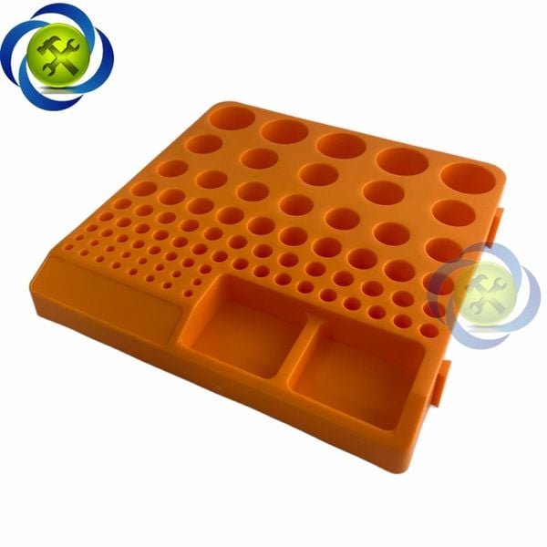 Khay nhựa để tuýp khẩu và mũi vít L+R+T LRT-80L kích thước 215mm x 215mm có 80 lỗ