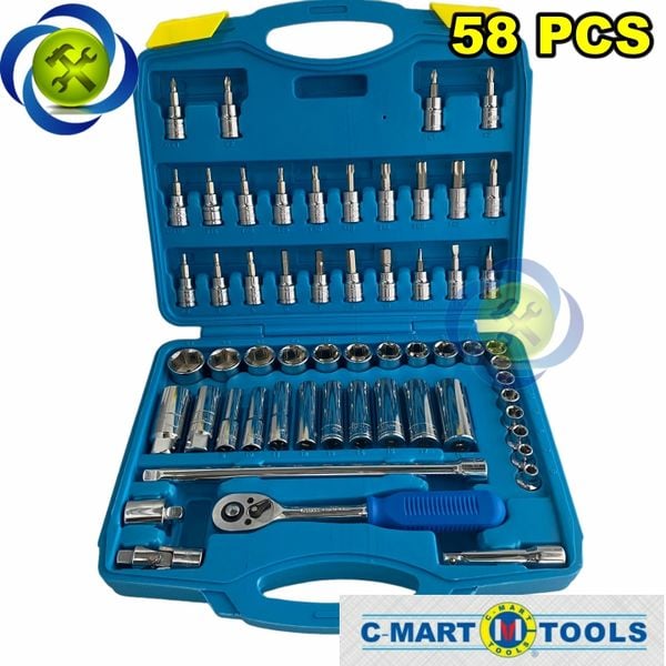 Bộ tuýp 58 chi tiết C-Mart K0020 loại 3/8
