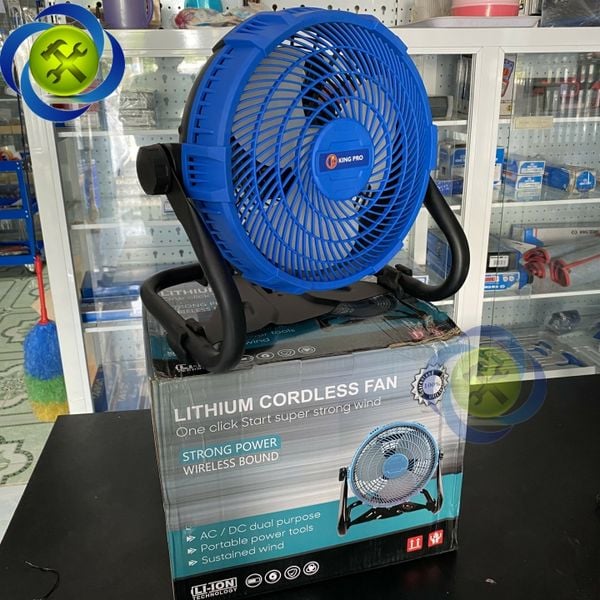 Quạt chạy pin và điện KINGPRO sài chung chân pin phổ thông 18V