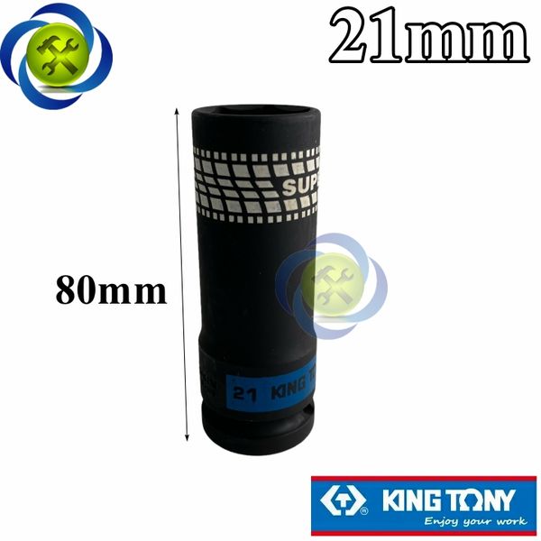 Tuýp 21mm đen dài mỏng Kingtony 441521M loại 1/2 có 6 cạnh