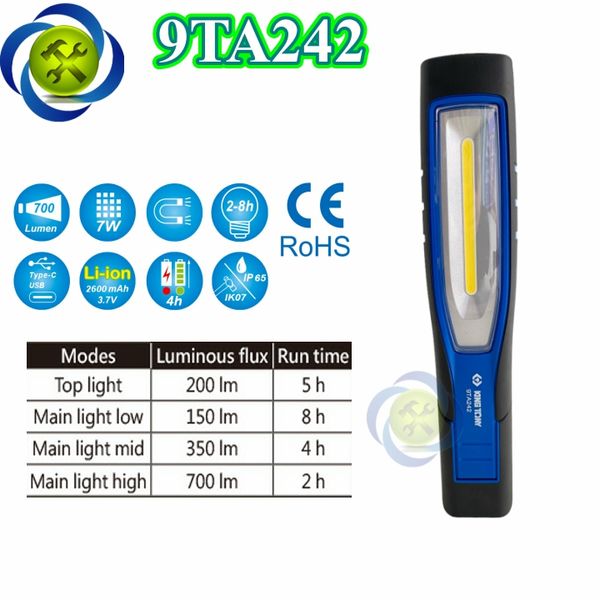 Đèn LED Kingtony 9TA242 chịu va đập, nam châm hút mạnh, kháng nước IP65