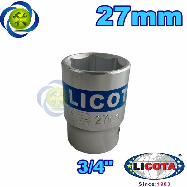 Tuýp 27mm loại 3/4 ngắn màu trắng 6 cạnh Licota N6027