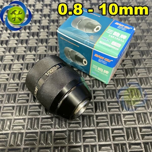 Đầu kẹp mũi khoan autolock 10mm SANOU chân ren 10mm