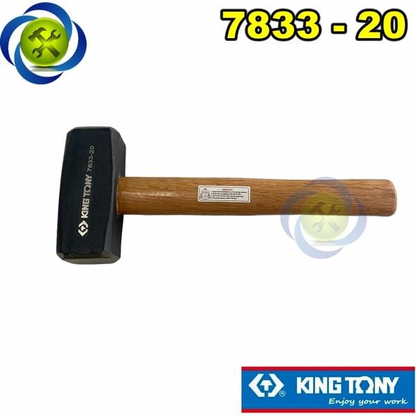 Búa đầu vuông cán gỗ 2kg Kingtony 7833-20