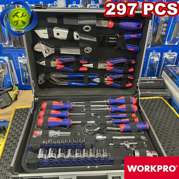 Bộ vali đồ nghề 297 chi tiết Workpro WP209031