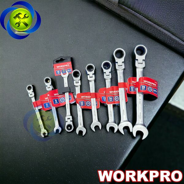 Cờ lê tự động đầu lắc léo - gật gù Workpro từ 8mm-19mm