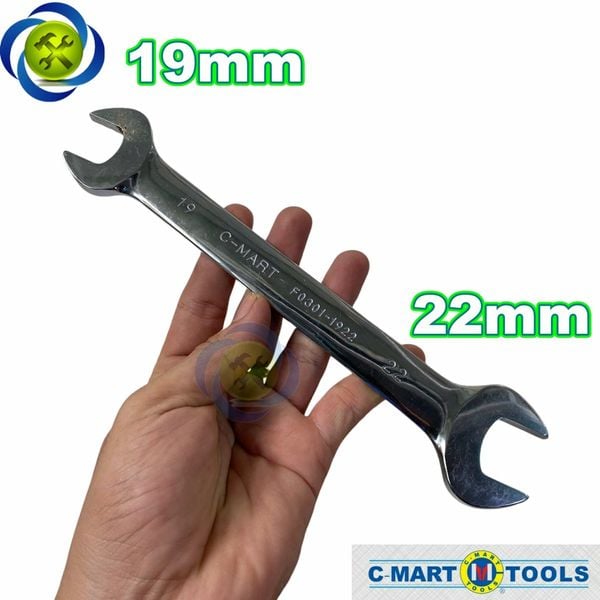 Cờ lê hai đầu miệng 19mm và 22mm C-Mart F0301-1922