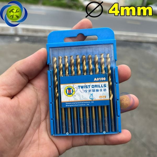 Mũi khoan sắt 4mm C-Mart A0100-4 (10 mũihộp)