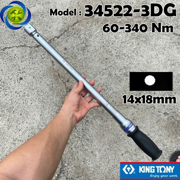Cờ lê lực thay đầu Kingtony 34522-3DG (60-340 Nm) chuôi gắn 14x18mm