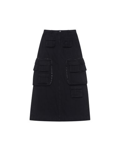  KENNEDY CARGO DENIM SKIRT - Black 