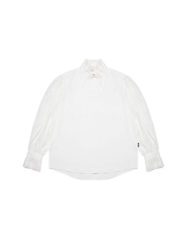  AETHER RUFFLE SHIRT - White 