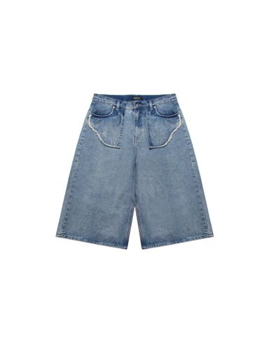  CARPENTER DENIM SHORTS - Light Blue 