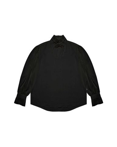  AETHER RUFFLE SHIRT - Black 