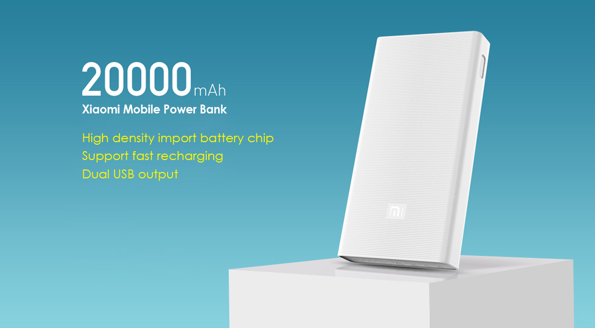 Kết quả hình ảnh cho Sạc dự phòng XIAOMI MI 20000MAH