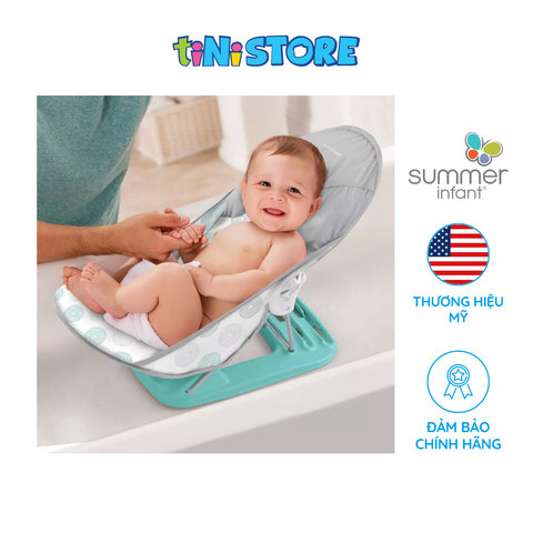  Ghế lưới hỗ trợ tắm bé sơ sinh hoa văn hình tròn Summer Infant 