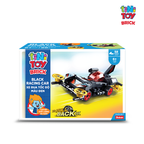  Đồ chơi lắp ráp xe đua tốc độ màu đen tiNiToy Brick (58pcs) 