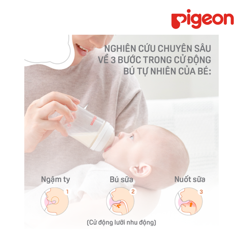  Bình sữa Pigeon PPSU Plus Wn3 phiên bản Nhật 160ml, Hình Gấu 