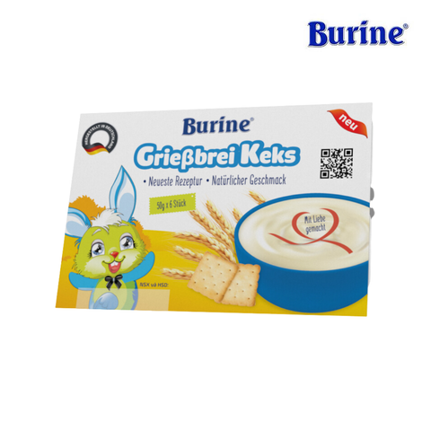  Cháo sữa Burine vị Bích Quy (vỉ 6 hũ x50g) 