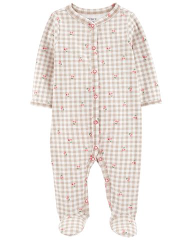  Bodysuit Tay Dài Liền Quần Dài Bé Gái Hình Caro Và Cherry Carter's 0-24M 