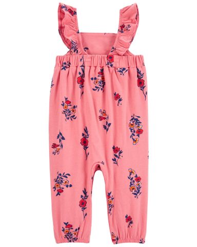  Jumpsuit Liền Quần Dài Bé Gái Màu Hồng Hình Hoa Carter's 0-24M 