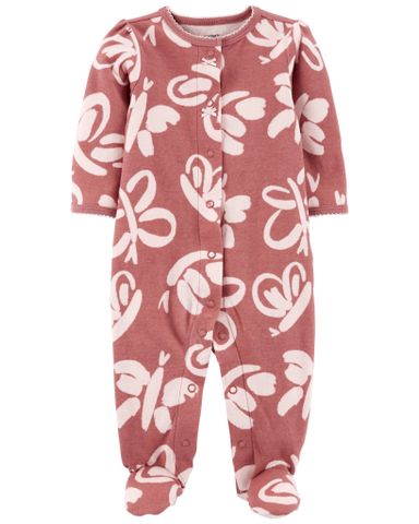  Bodysuit Tay Dài Liền Quần Dài Bé Gái Hình Bướm Carter's 0-24M 