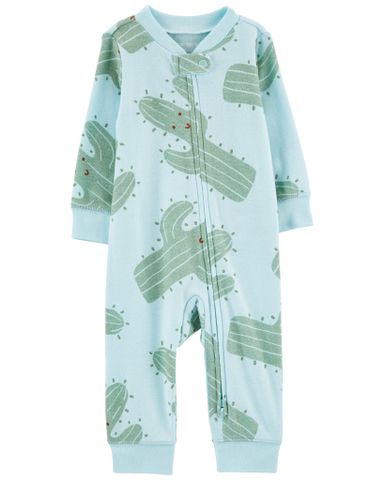  Bodysuit Liền Quần Dài Bé Trai Xanh Lá Hình Xương Rồng Carter's 0-24M 