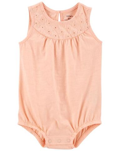  Romper Áo Liền Quần Bé Gái Màu Hồng Carter's 0-24M 