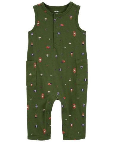  Bodysuit Liền Quần Dài Bé Trai Màu Xanh Rêu Carter's 0-24M 