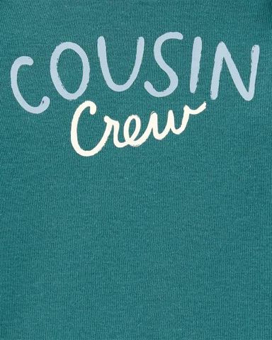  Bodysuit Liền Quần Bé Trai Màu Xanh Lục Chữ Cousin Crew Carter's 0-24M 