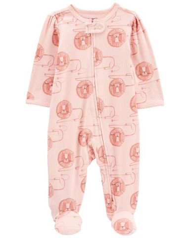  Bodysuit Liền Quần Dài Bé Gái Hình Sư Tử Màu Hồng Carter's 0-24M 