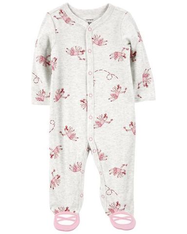  Bodysuit Liền Quần Dài Bé Gái Màu Xám Hình Cô Tiên Carter's 0-24M 