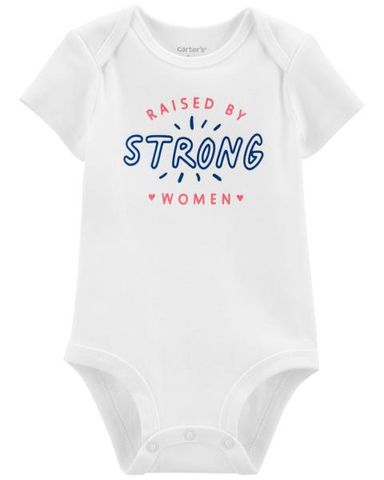  Bodysuit Liền Quần Cho Bé Màu Trắng Chữ Strong Carter's 0-24M 